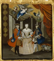 Dresdner Friedensallegorie, 1745 (Öl auf Glas)